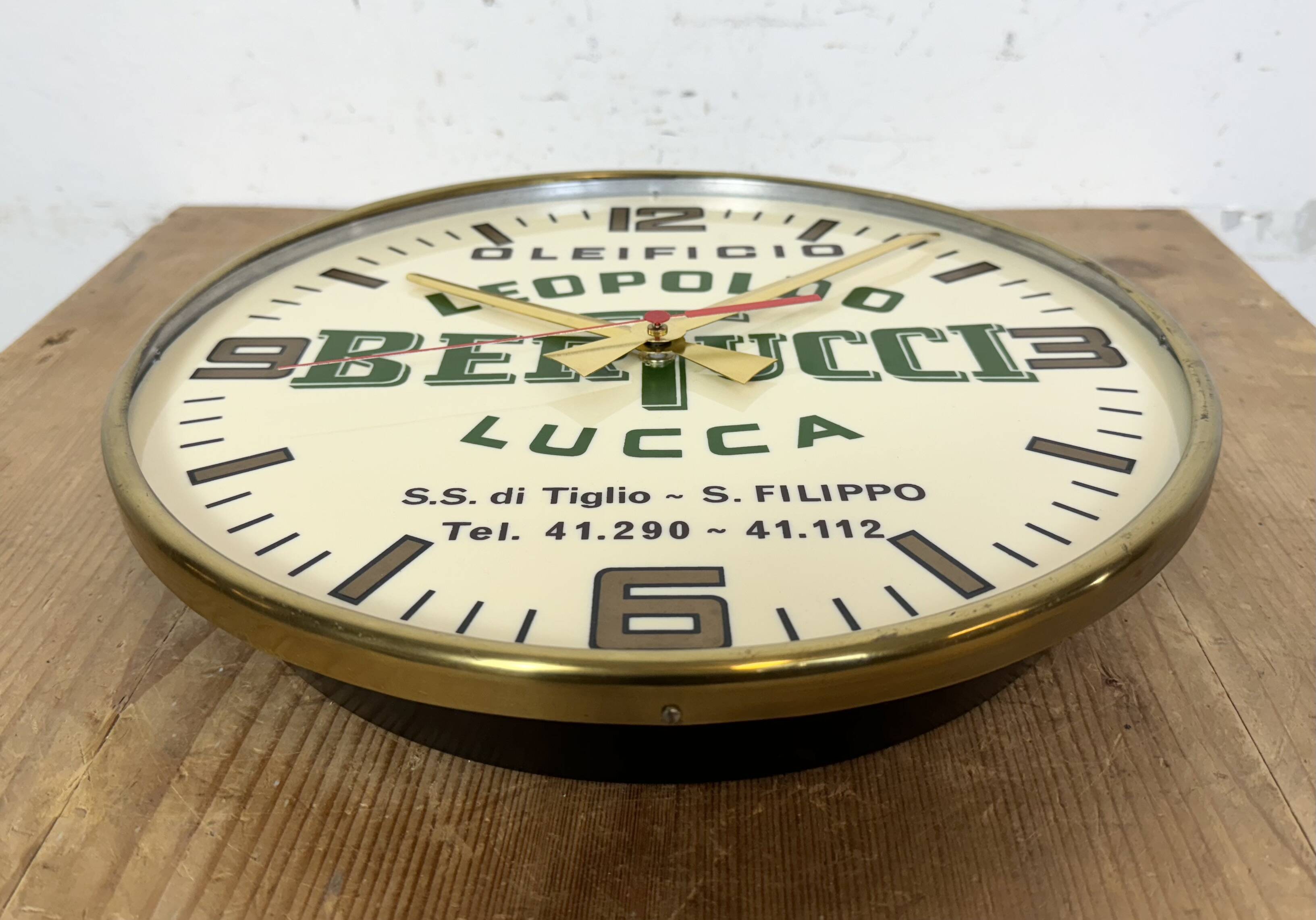 Vintage italian advertising wall clock, 1970s