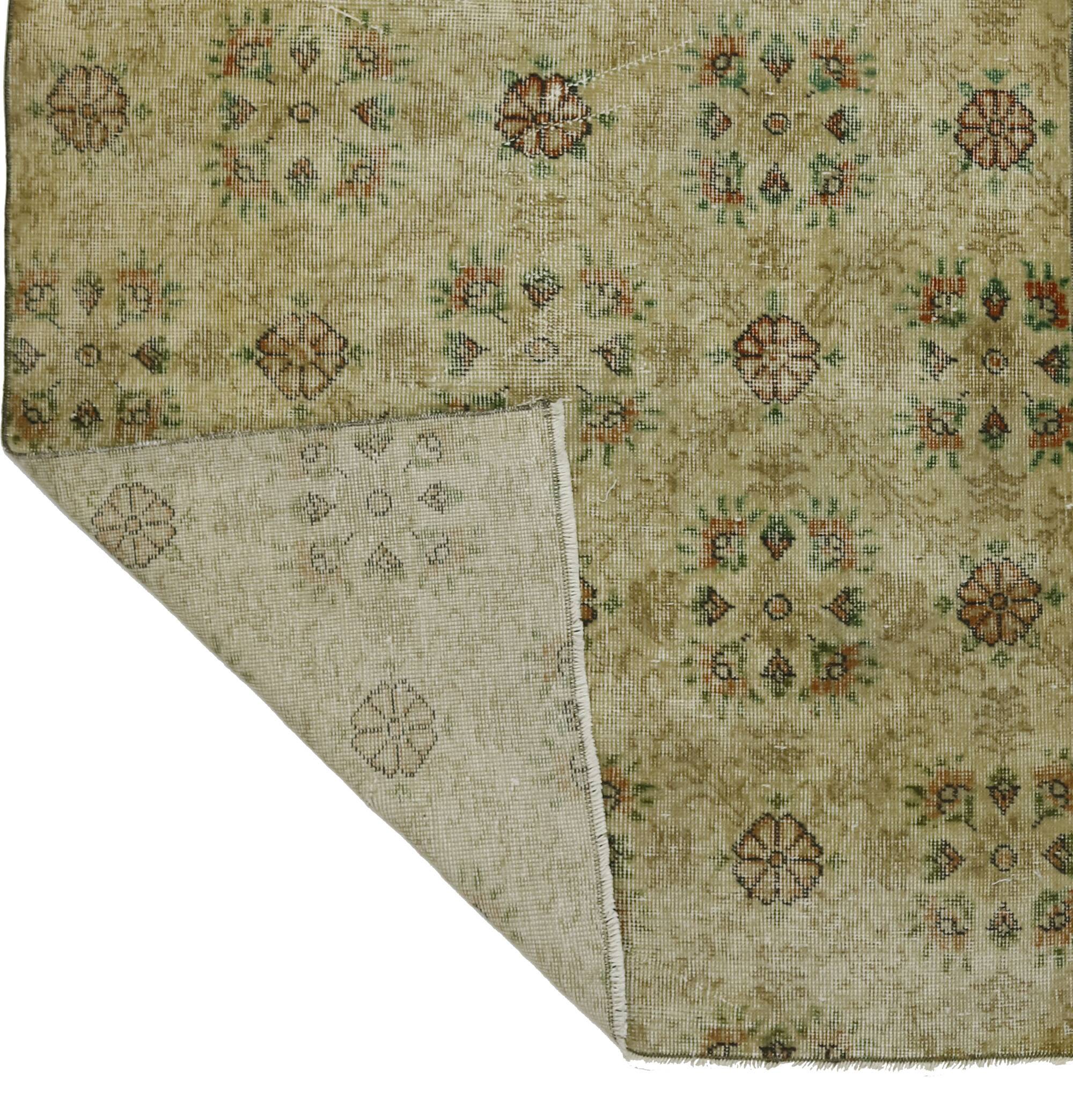 Turkish Anatolian Handmade Vintage Rug 210 cm x 117 cm