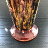 Flamed earthenware cache pot vase