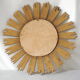 Vintage sun mirror in wood and gold resin 43 cm