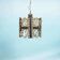 Palwa mid-century suspended chandelier in crystal, glass and brass.