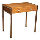 Small Desk 70 chrome base, wood laminate, 2 drawers dressing table