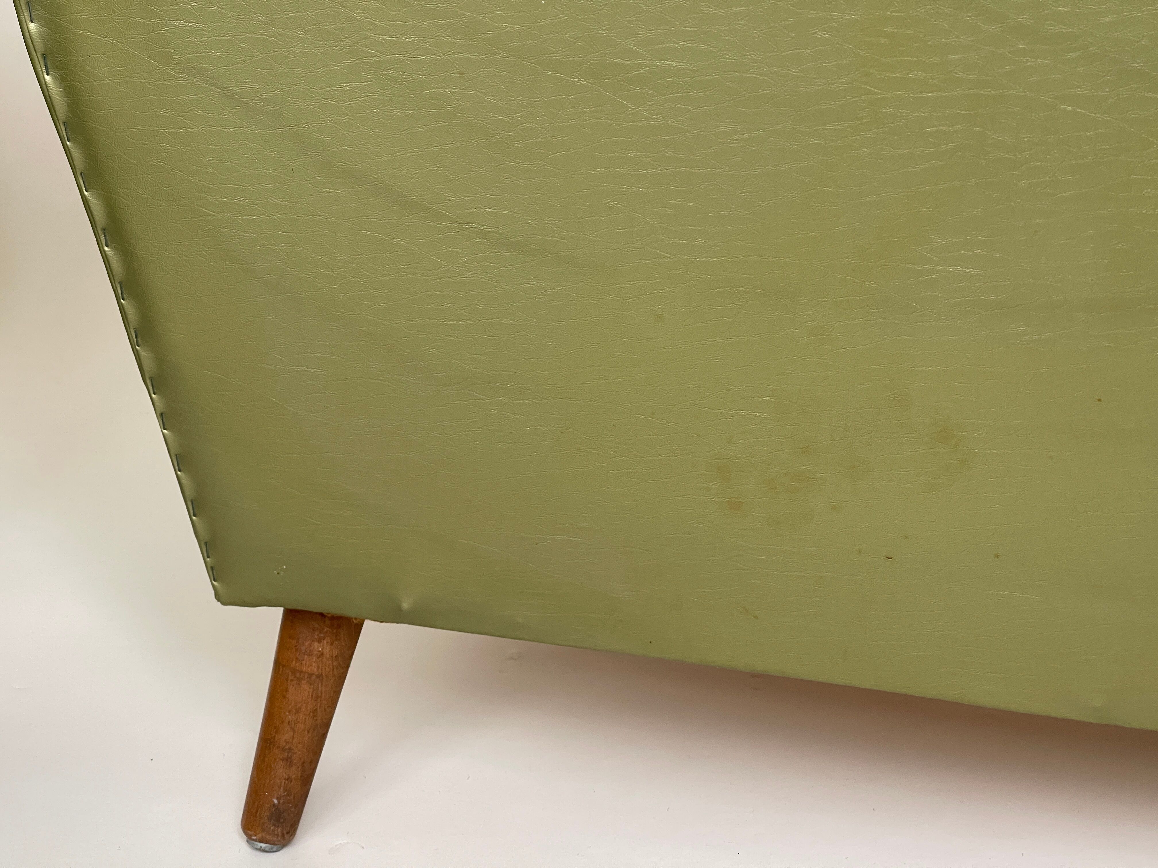 Pair of 1950s Lounge Chairs with Teak Arms