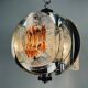 Amber mid-century chrome chandelier by Toni Zuccheri for Veart, Italy, 1970s.