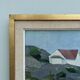 1954 Mid Century Modern Landscape Oil Painting 'Walking the Archipelago', Framed