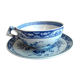 Tasse à café et soucoupe Creil Montereau, modèle Yédo