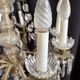 Large chandelier with glass and gilded brass pendants – 10 arms – 80 cm
