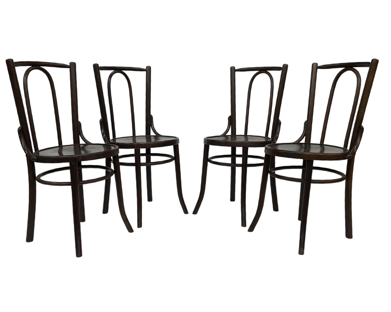 Set of four vintage bistro chairs 50