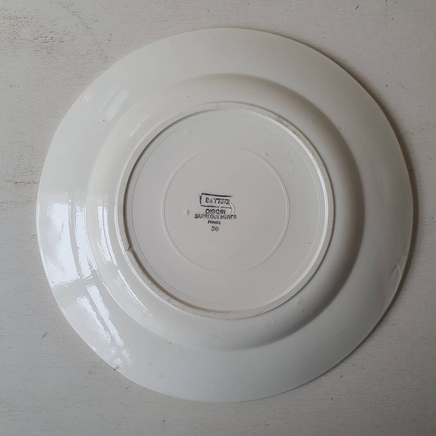 Round dish Digoin Sarreguemines