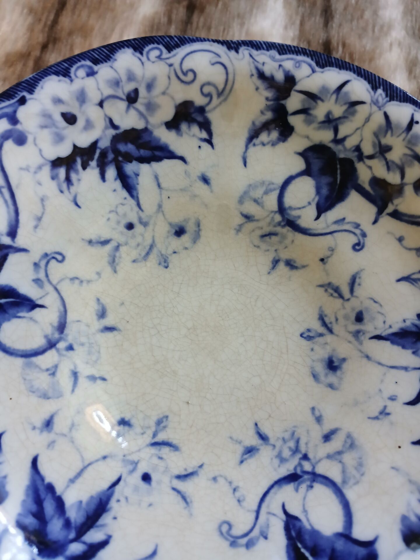 2 antique compotiers in Creil and Montereau ironstone.