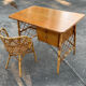 Rattan desk and chair 1960