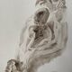 Painting signed sepia monochrome watercolor study of the statue “Rodin’s kiss”