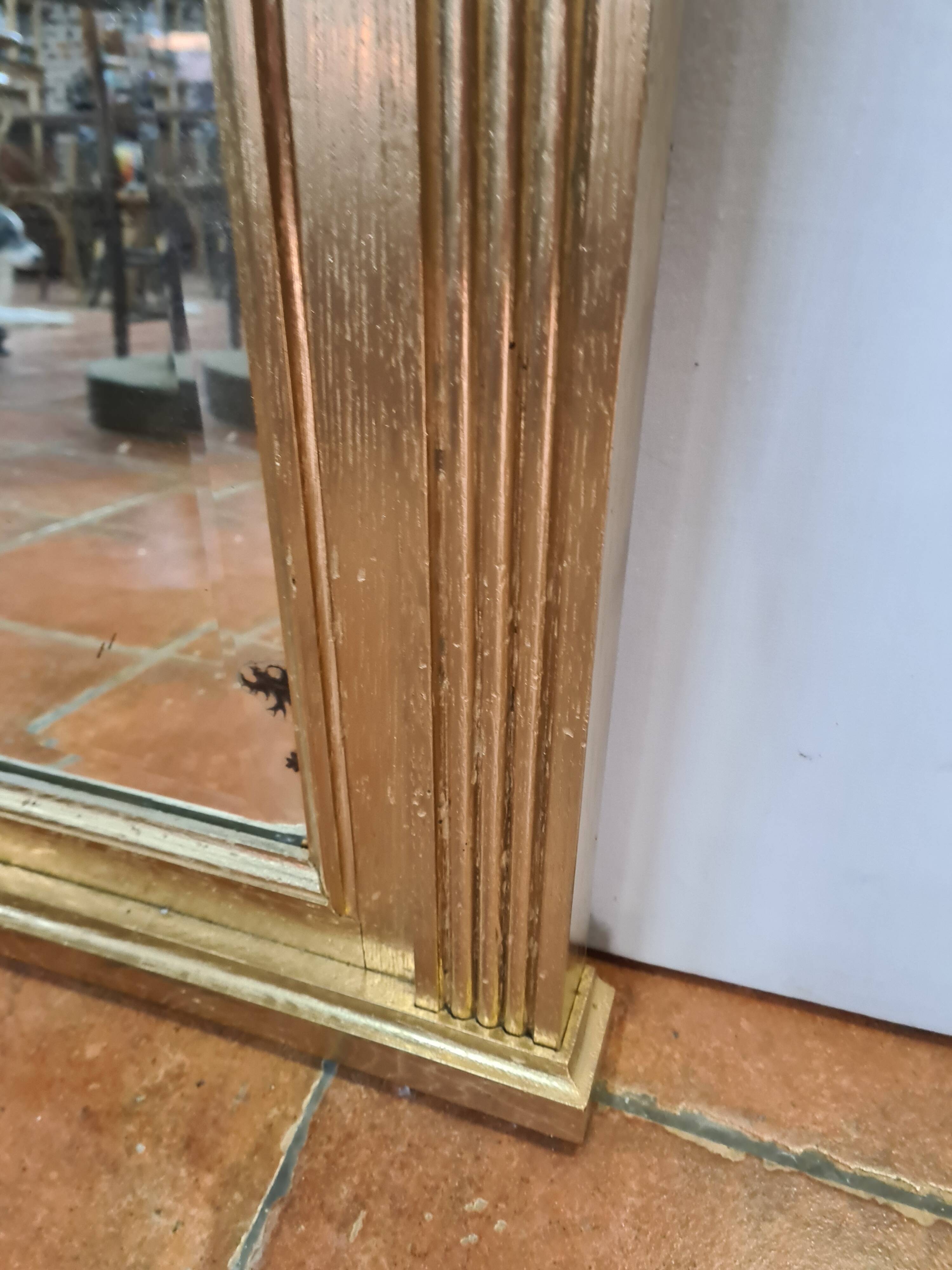 Gilded wooden mirror from the 30s 88x163cm