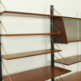 Teak modular wall system by Louis van Teeffelen for WéBé, 1950s