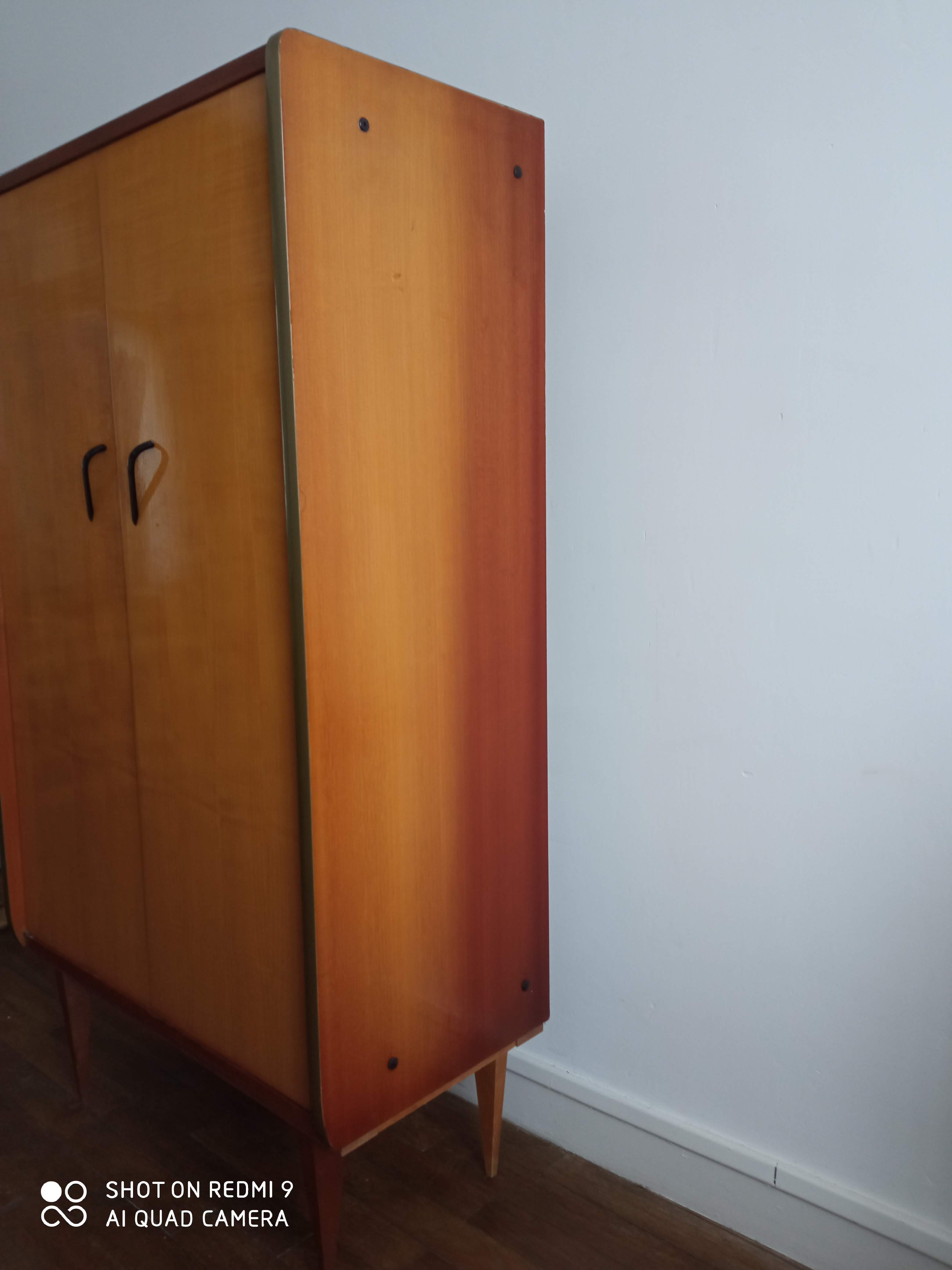 Vintage 1950s compas foot cabinet
