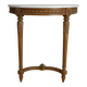 Console demie lune de style Louis XVI en bois sculpté