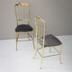 Pair of brass Italian Chiavari chairs