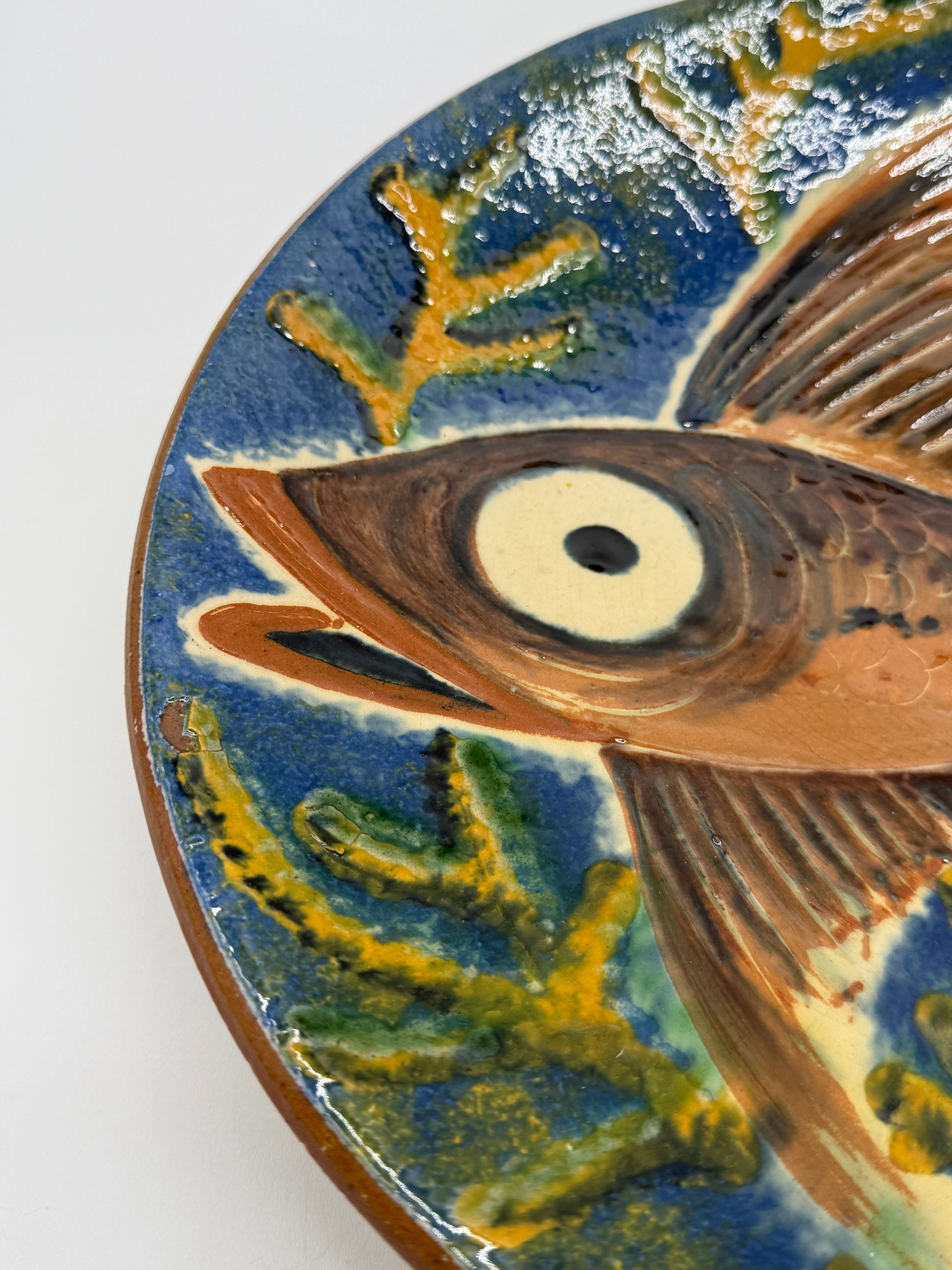 Wall plate "fish" by Puigdemont, Catalonia 1960s