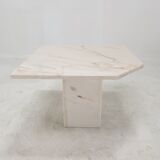 Set of 2 italian marble side tables, 1980's