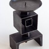 Wrought metal totem candle holder, 1960s