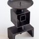 Wrought metal totem candle holder, 1960s