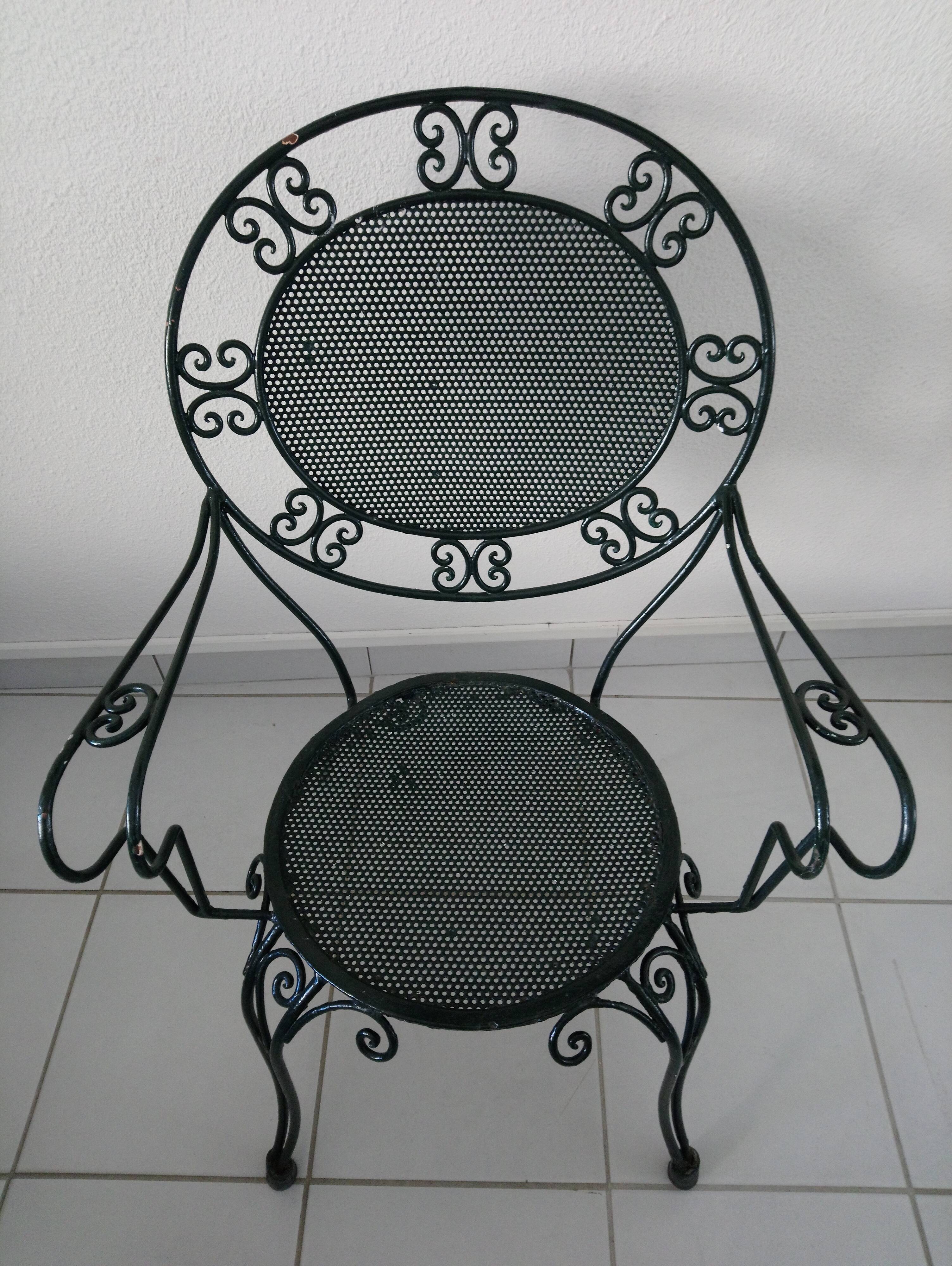 Garden set in wrought iron 60s