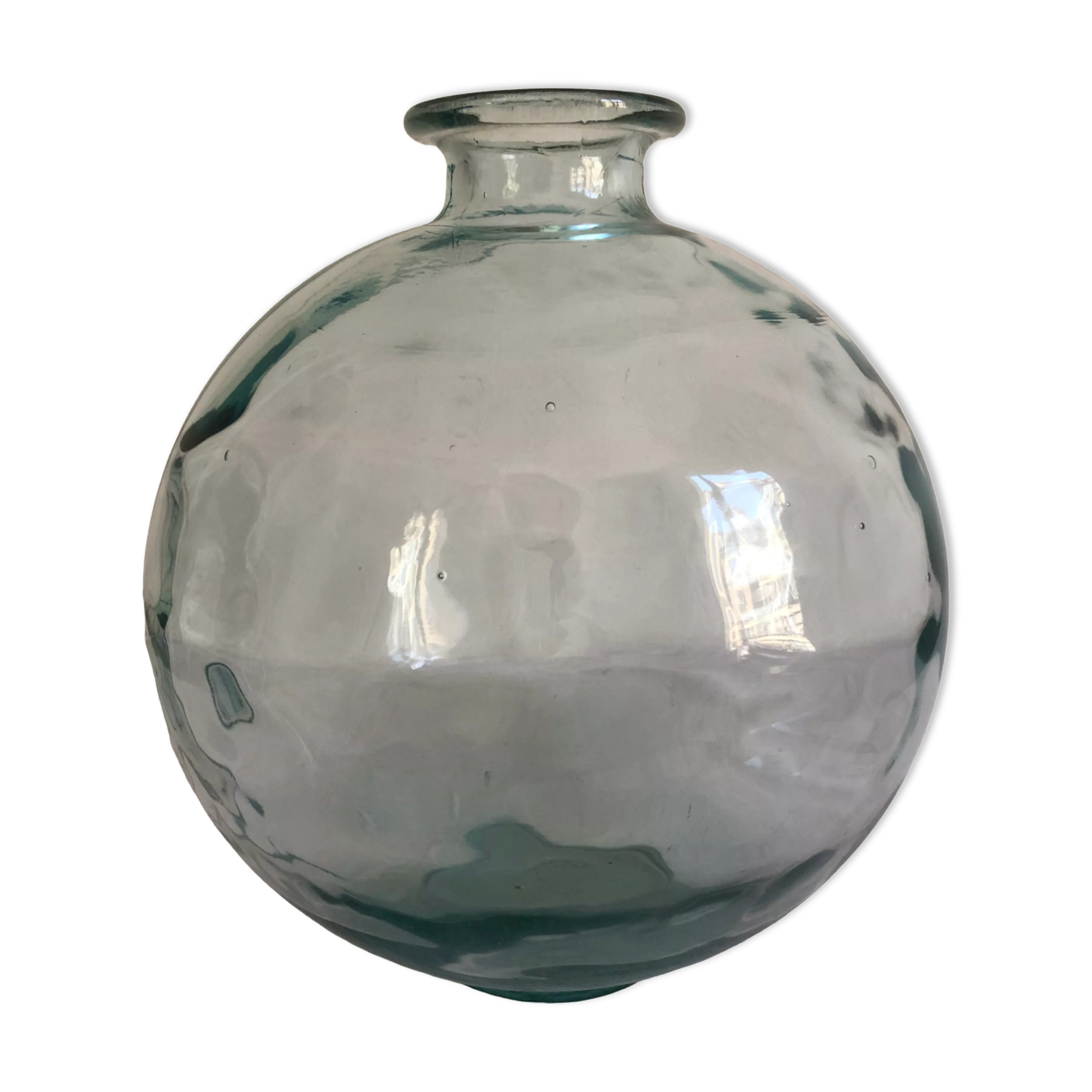 Thick glass cylinder, vase