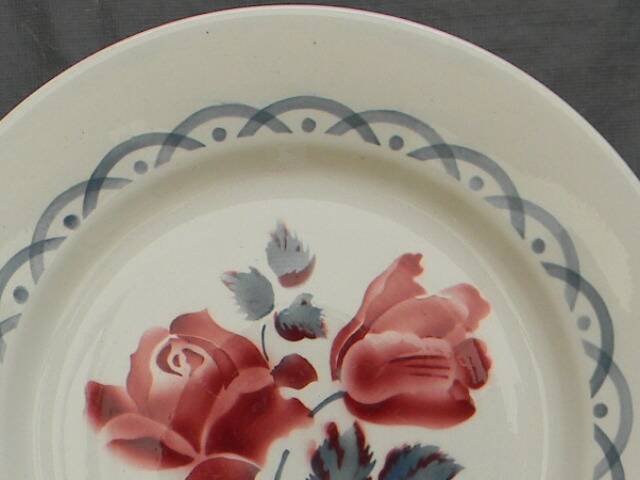 Set of 6 DIGOIN SARREGUEMINES earthenware dinner plates. CANNES model.