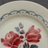 6 assiettes plates en faïence Digoin Sarreguemines, modèle Cannes