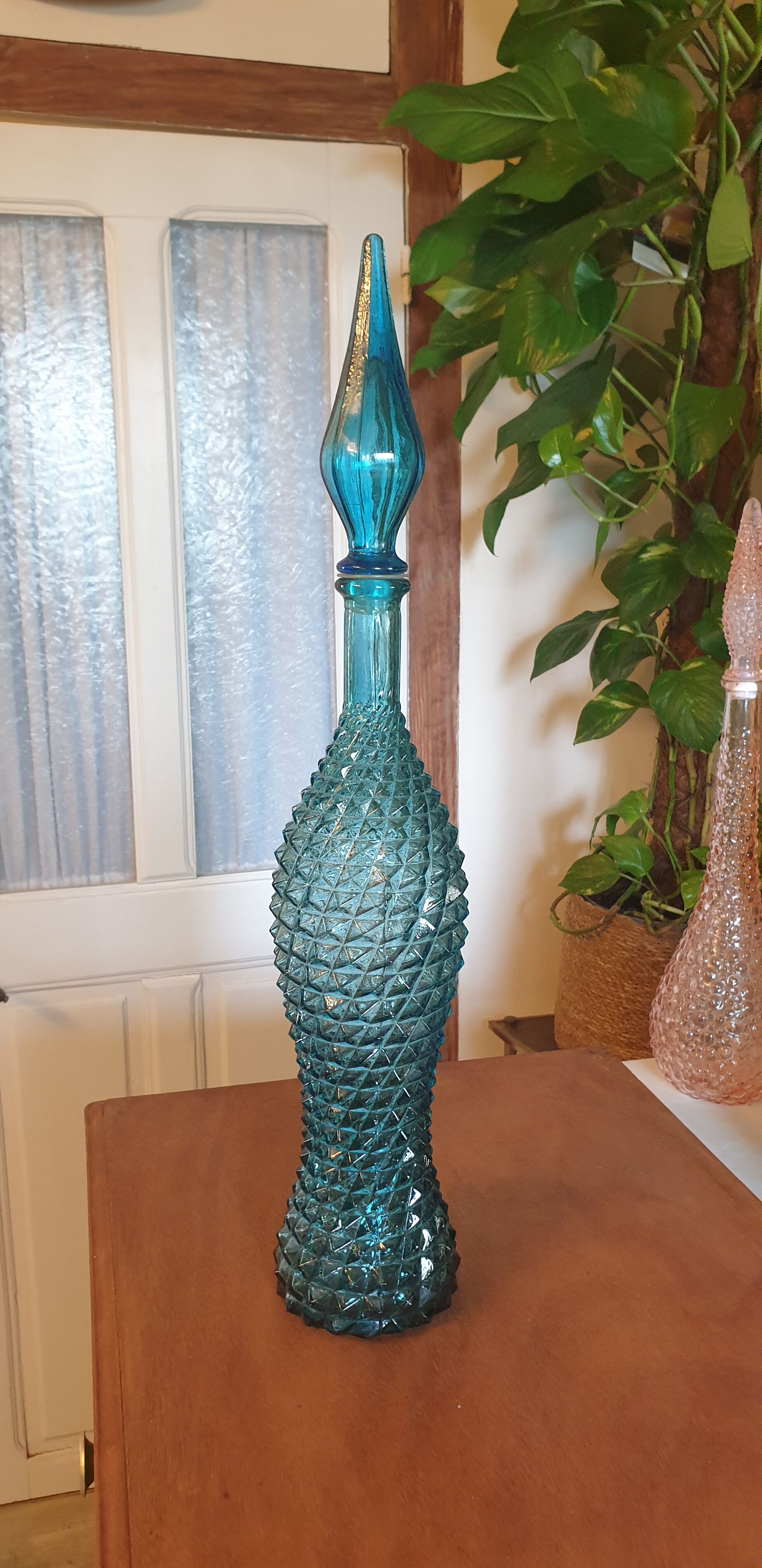 Polished glass bottle