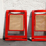 Pair folding canne chairs Bazzani 1960