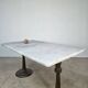 Superb cast iron and Carrara marble display table from a chocolate factory circa 1900