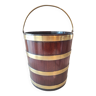 Wood and brass bucket