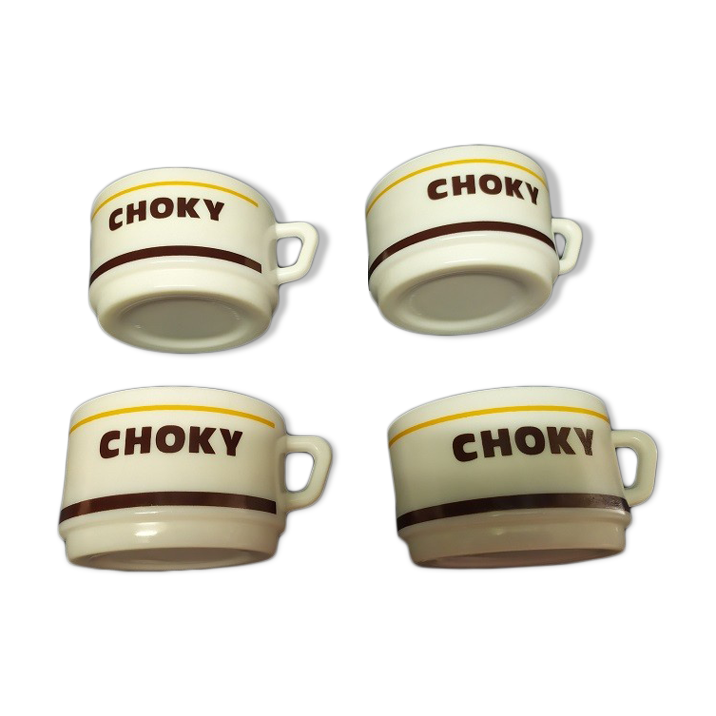 Old Archeopal Choky Cup Vintage Lot of 4