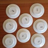 Lot De 8 Assiettes À Dessert Manufacture De Gien Modèle Garches