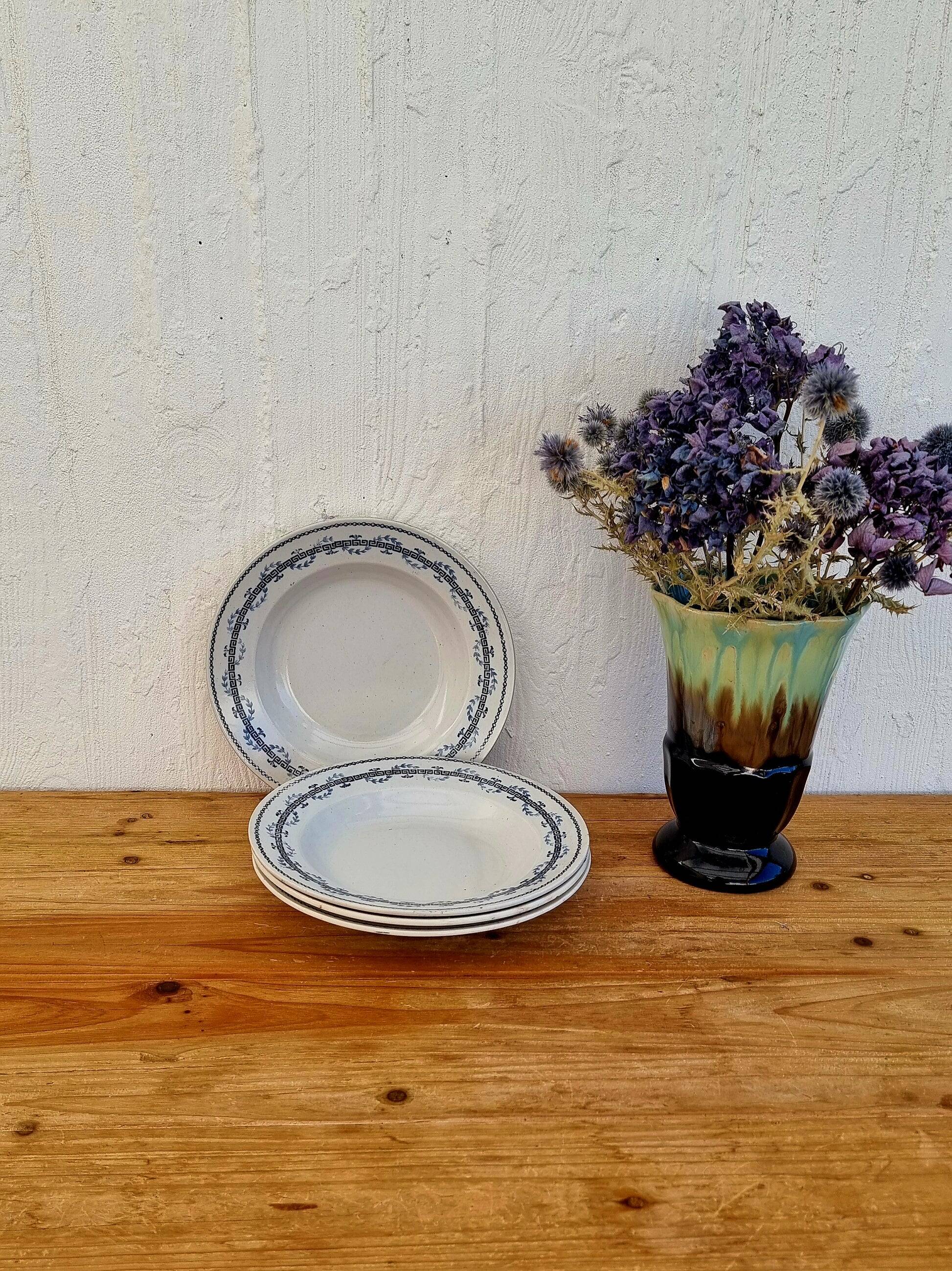 Set of 4 deep plates Terre de Fer Austerlitz
