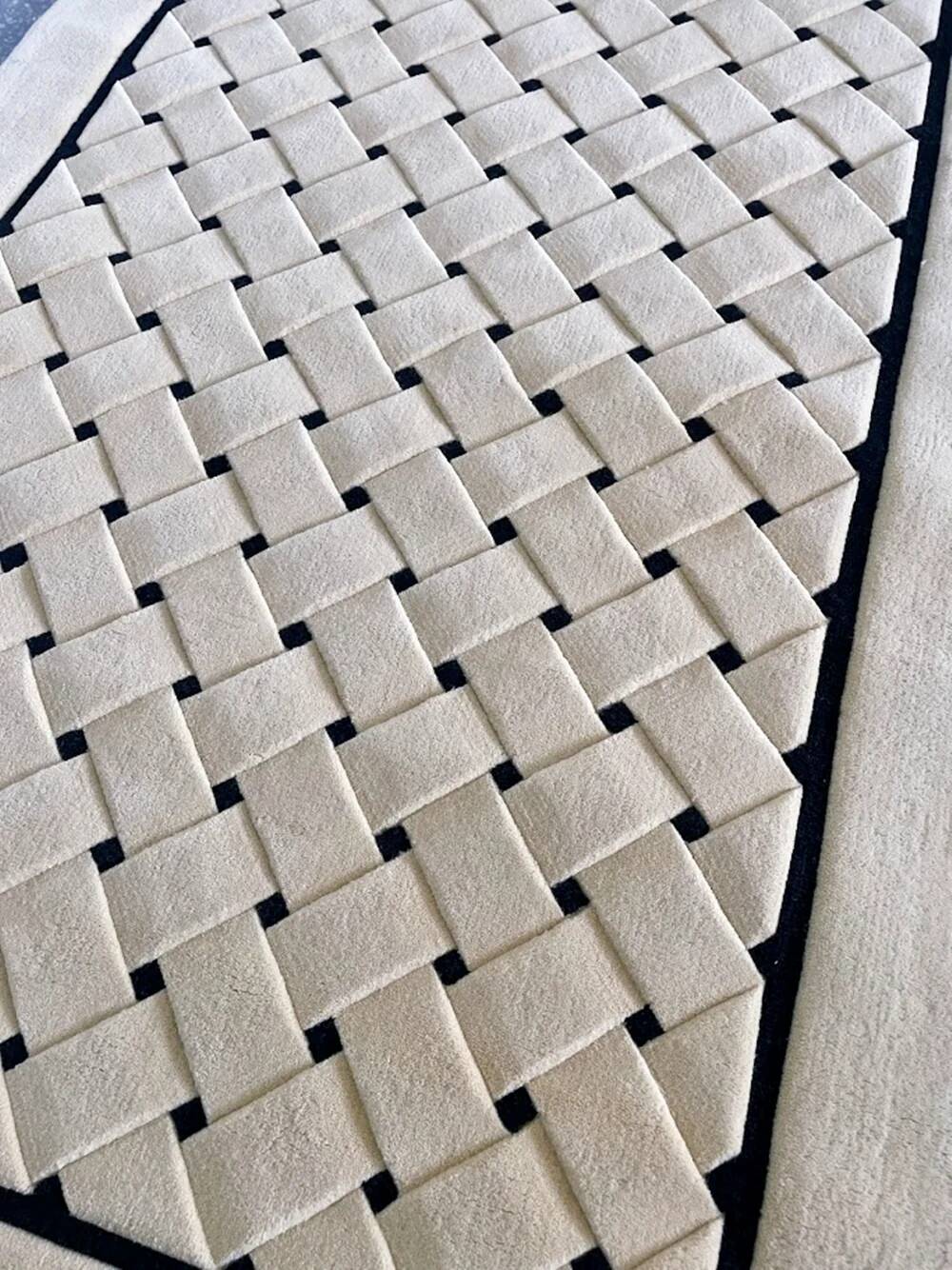 Hand-tufted carpet Interwoven by Tisca France 1990s