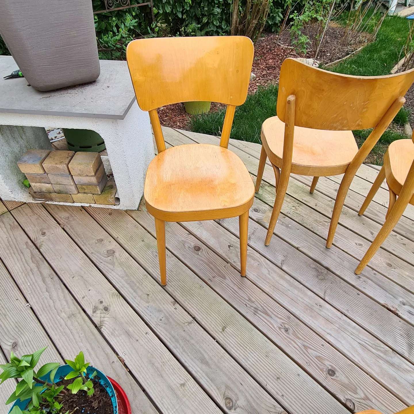 Ensemble de 4 chaises bistrot Baumann