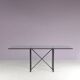 1980s “Tokio” dining table with six “Vienna” chairs by Rodney Kinsman for Bieffeplast, Italy