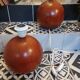 Wooden ball lamp base made in Italy