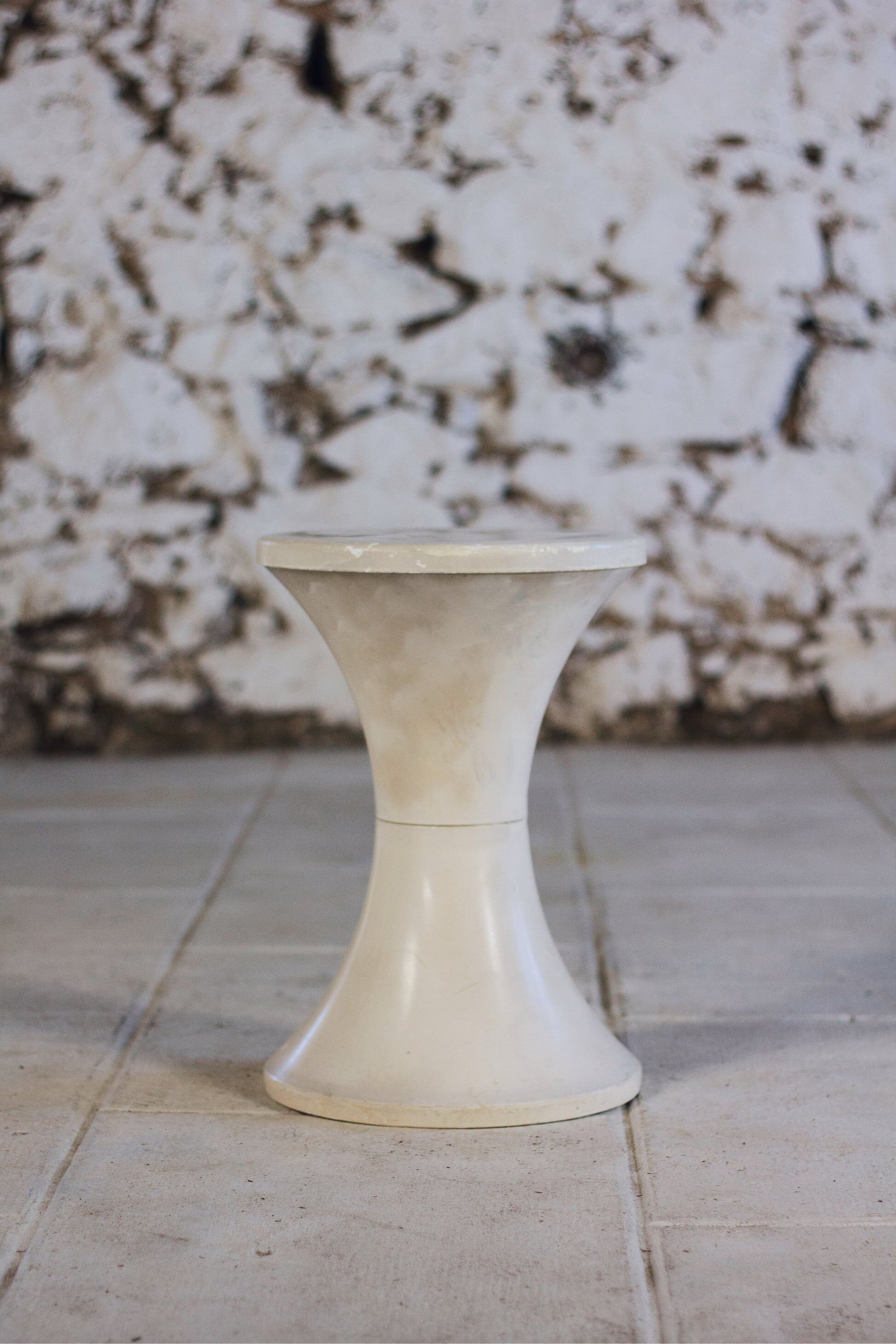 White Tam Tam stool by Henri Massonnet for Stamp, 1970