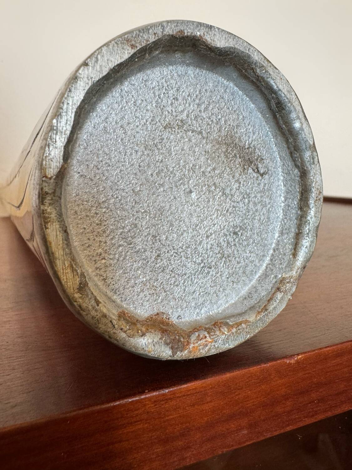 Vase soliflore aluminium chromé design italien années 70