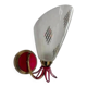 Applique or et rouge opaline années 60