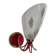 Applique or et rouge opaline années 60