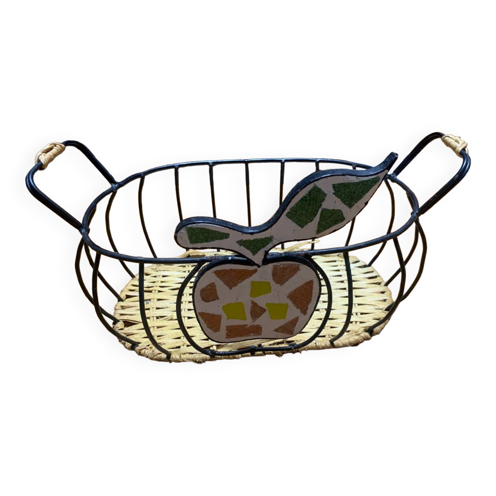 Panier fer osier déco pomme 🍎