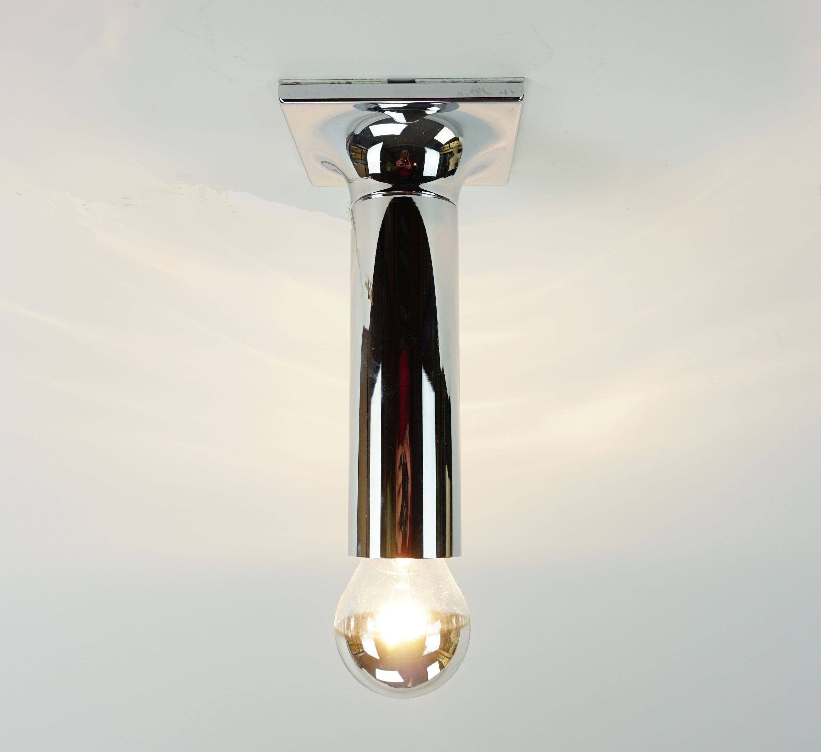 Staff chrome plated ceiling light a248 design rolf krüger 1960s 6 available
