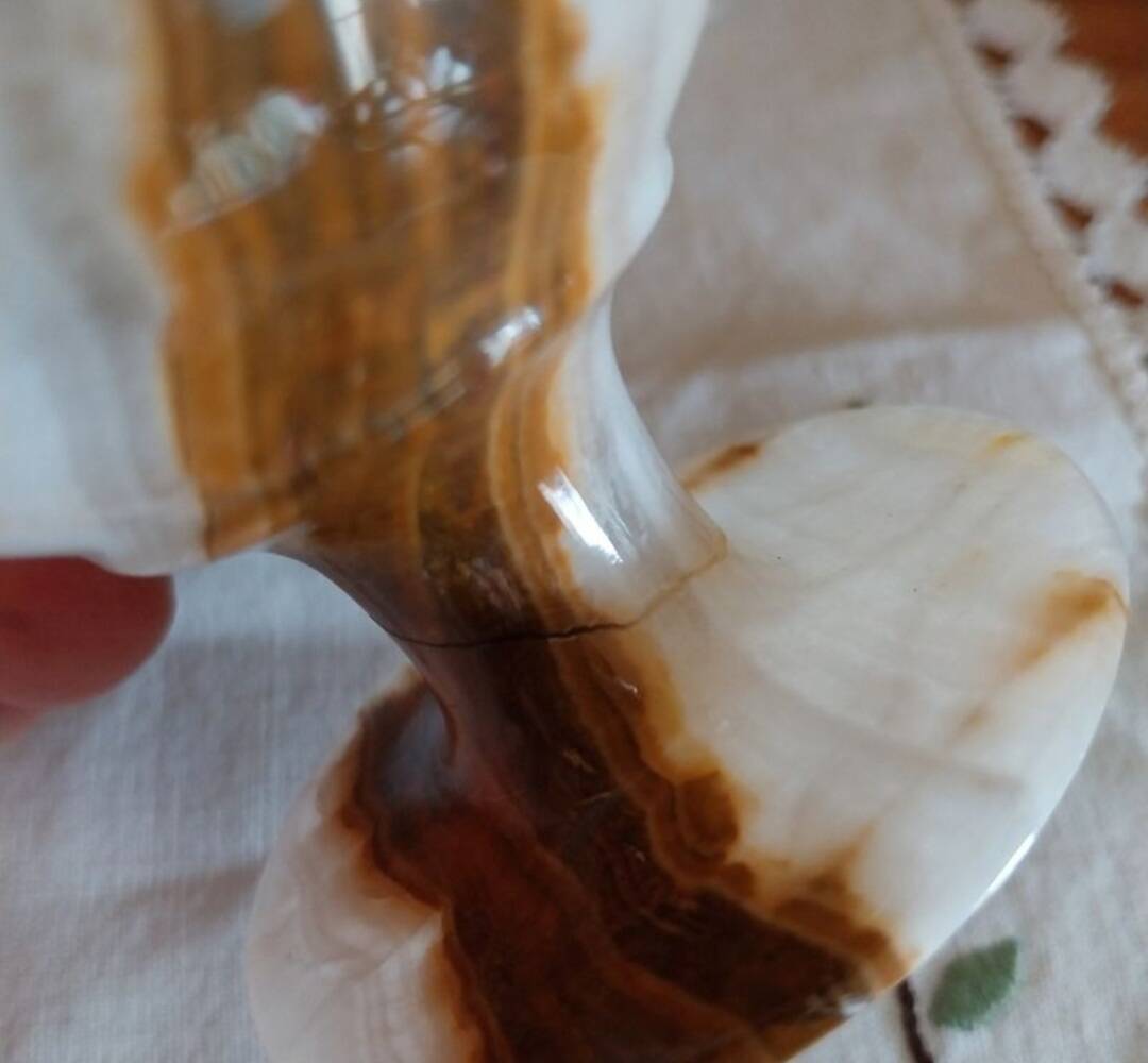 Vintage stemware made from genuine onyx