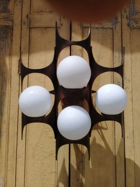 Wall lamp brutaliste applied design time 1960