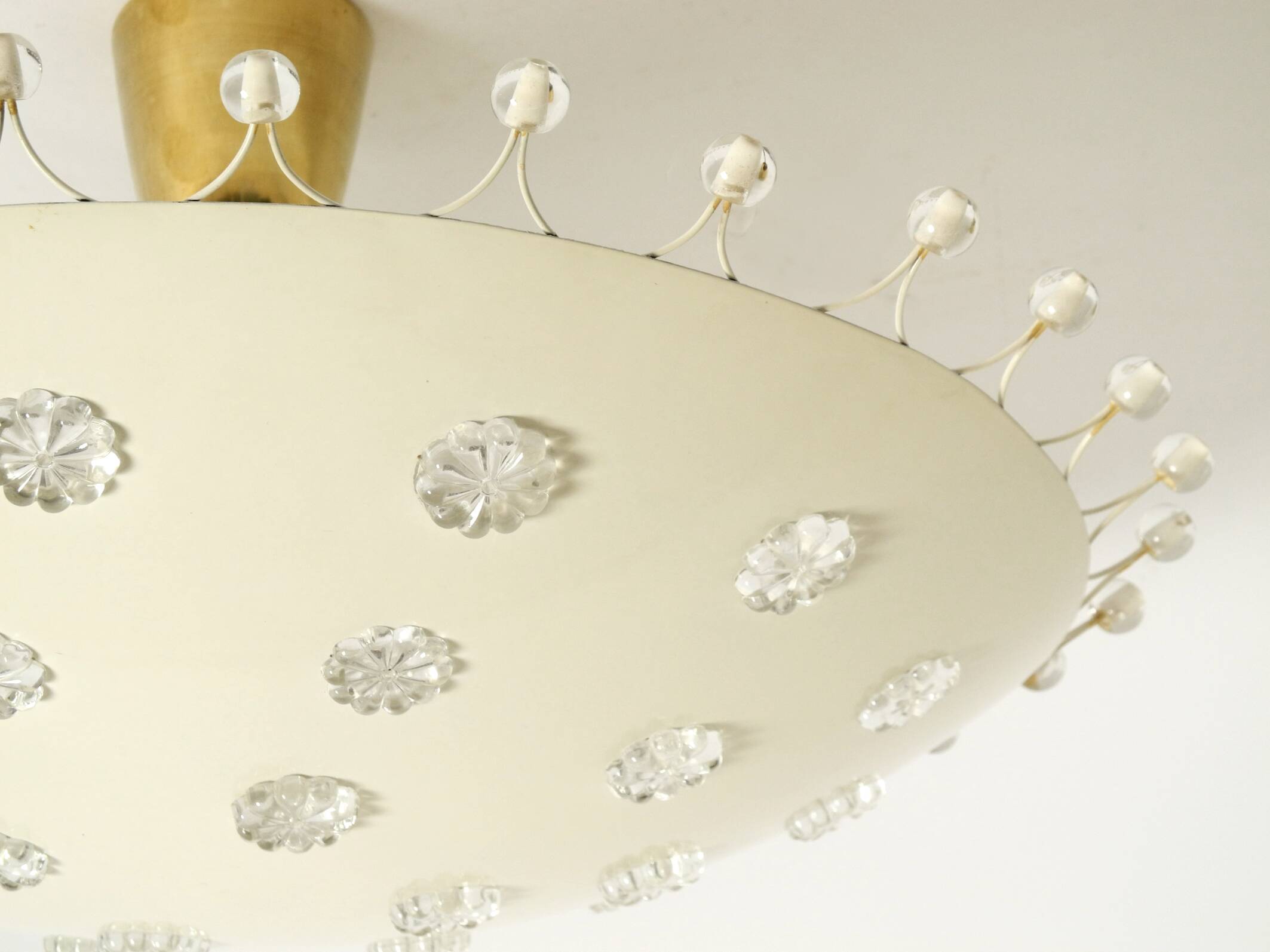 Beautiful large mid-century metal ceiling lamp by Emil Stejnar for Rupert N
