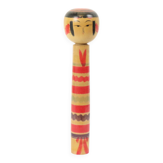 Grande poupée Kokeshi XL en bois massif Japon époque Showa 37 cm